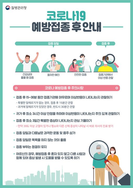 1.코로나19 예방접종 후 주의사항을 알려드리니 꼭 숙지해주세요!
